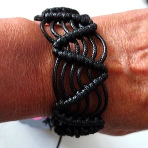 Paparazzi faux leather pull tied bracelet.